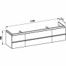 Тумба под раковину LAUFEN CASE FOR PALACE антрацитовый дуб 4.0140.2.075.548.1